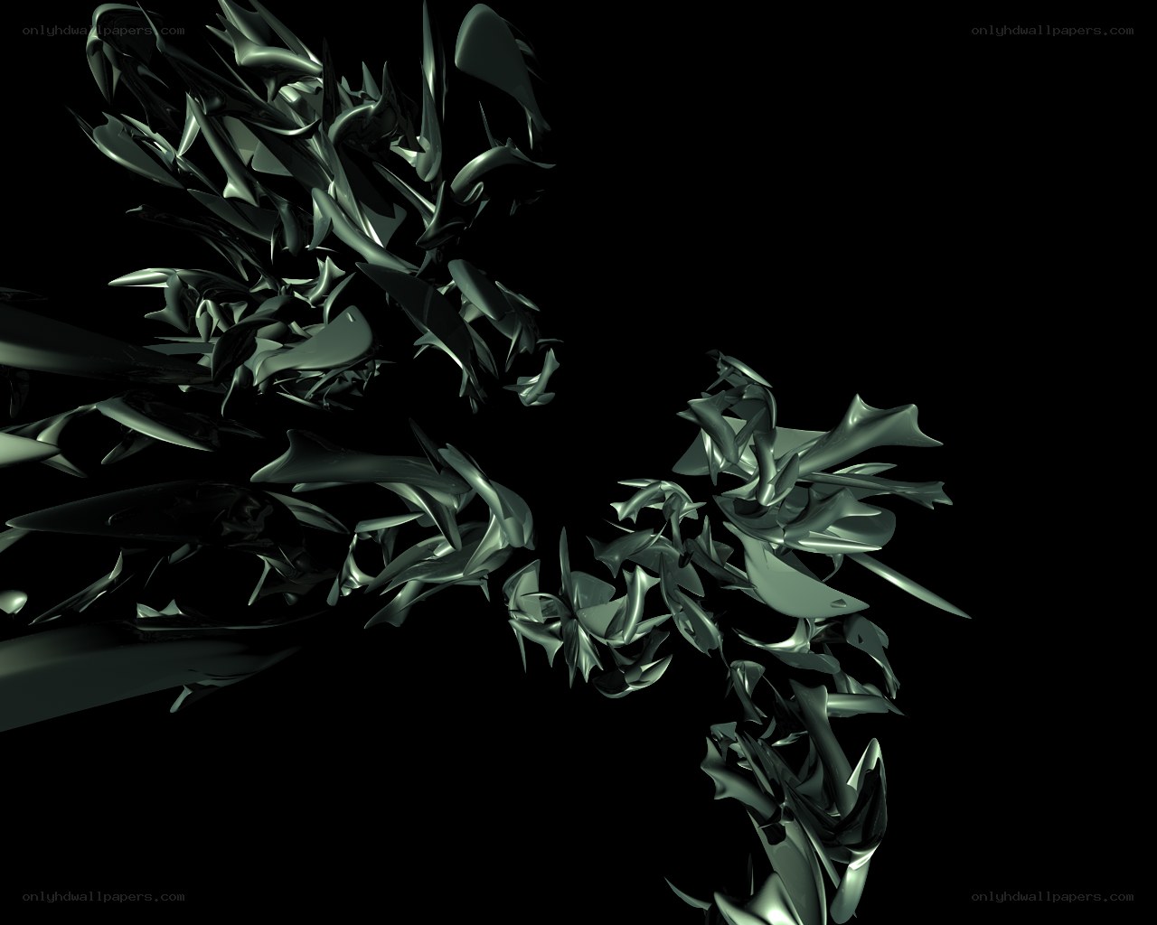 abstract metallic sculpture
