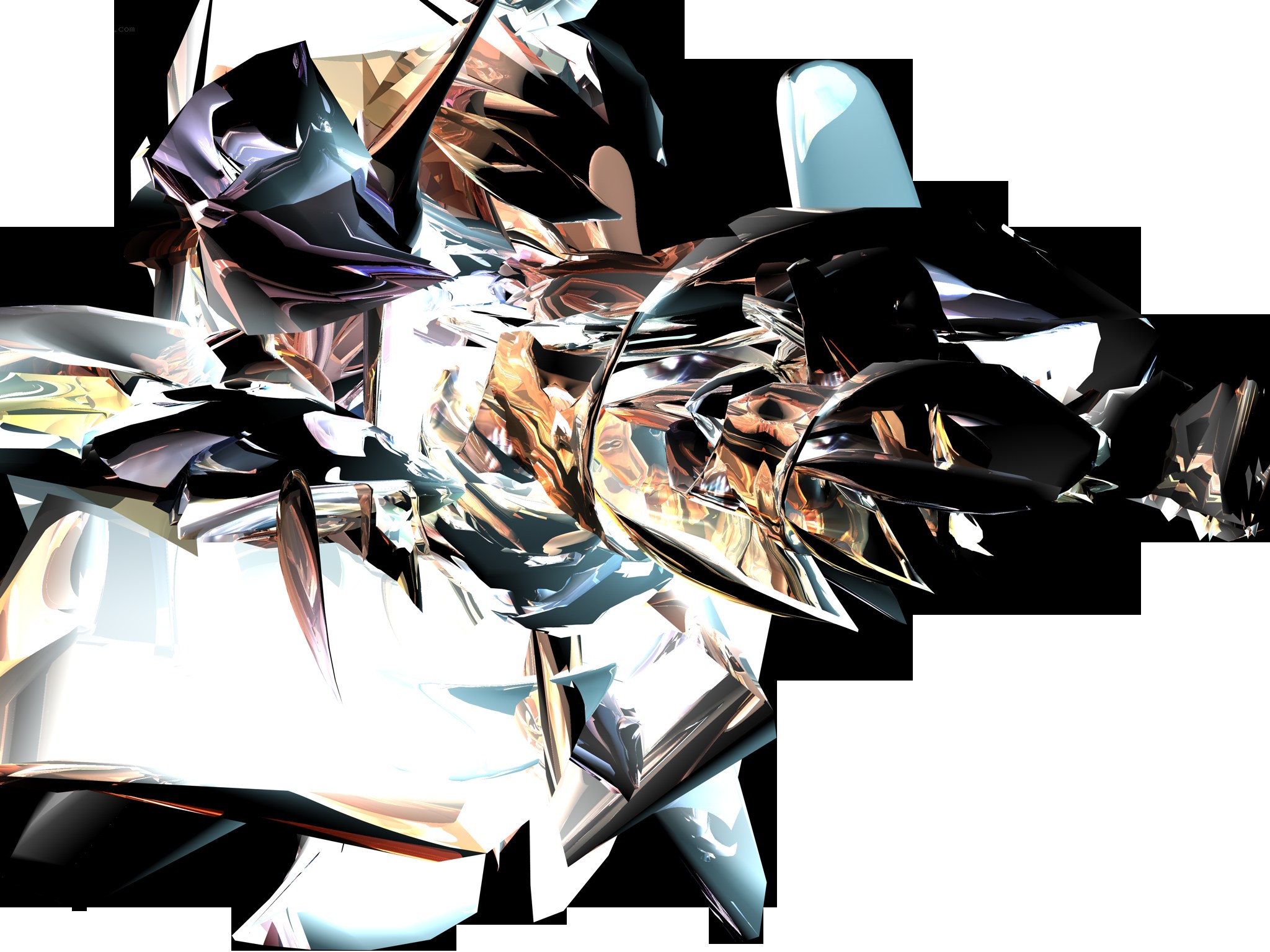 abstract metallic sculpture