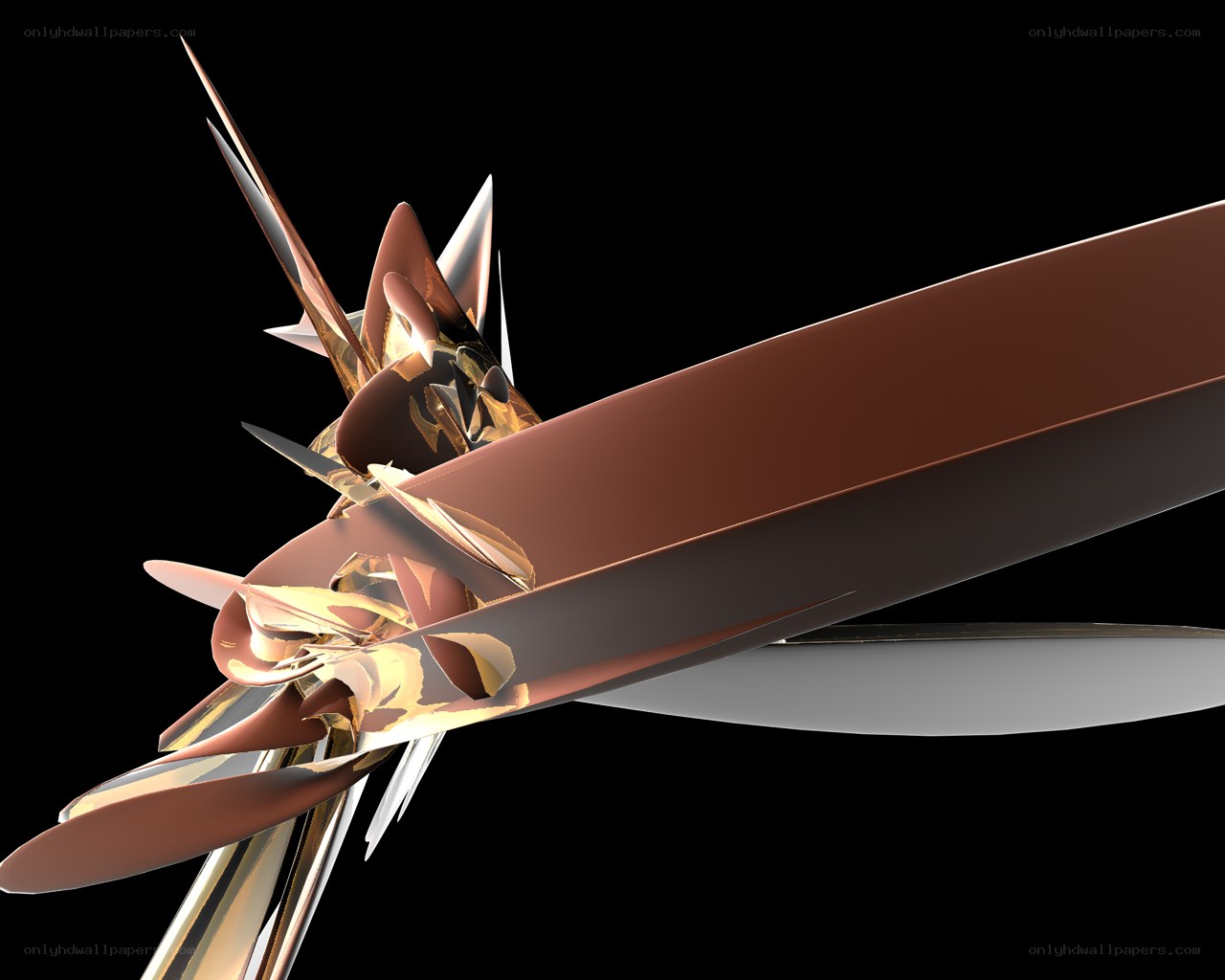 abstract metallic sculpture