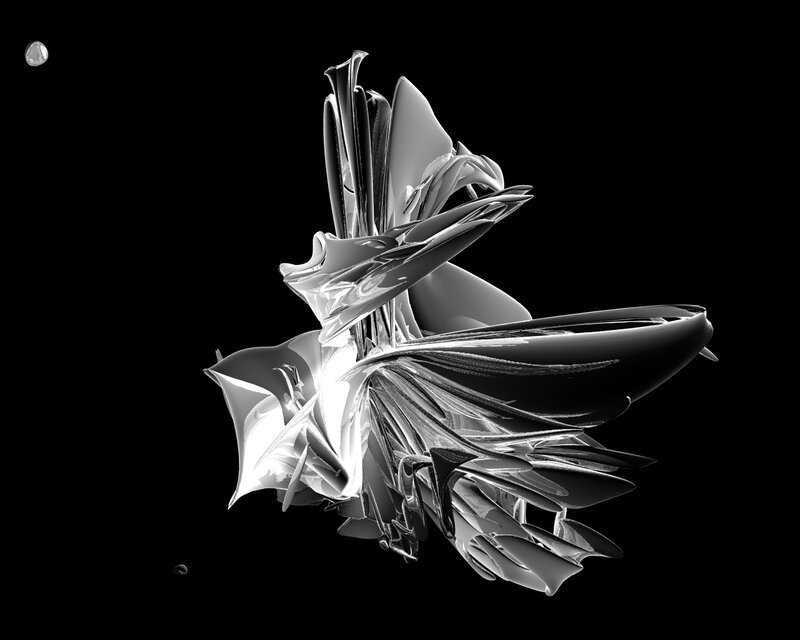 abstract metallic sculpture