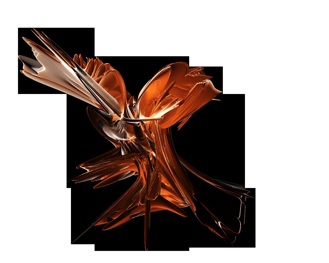 abstract metallic sculpture