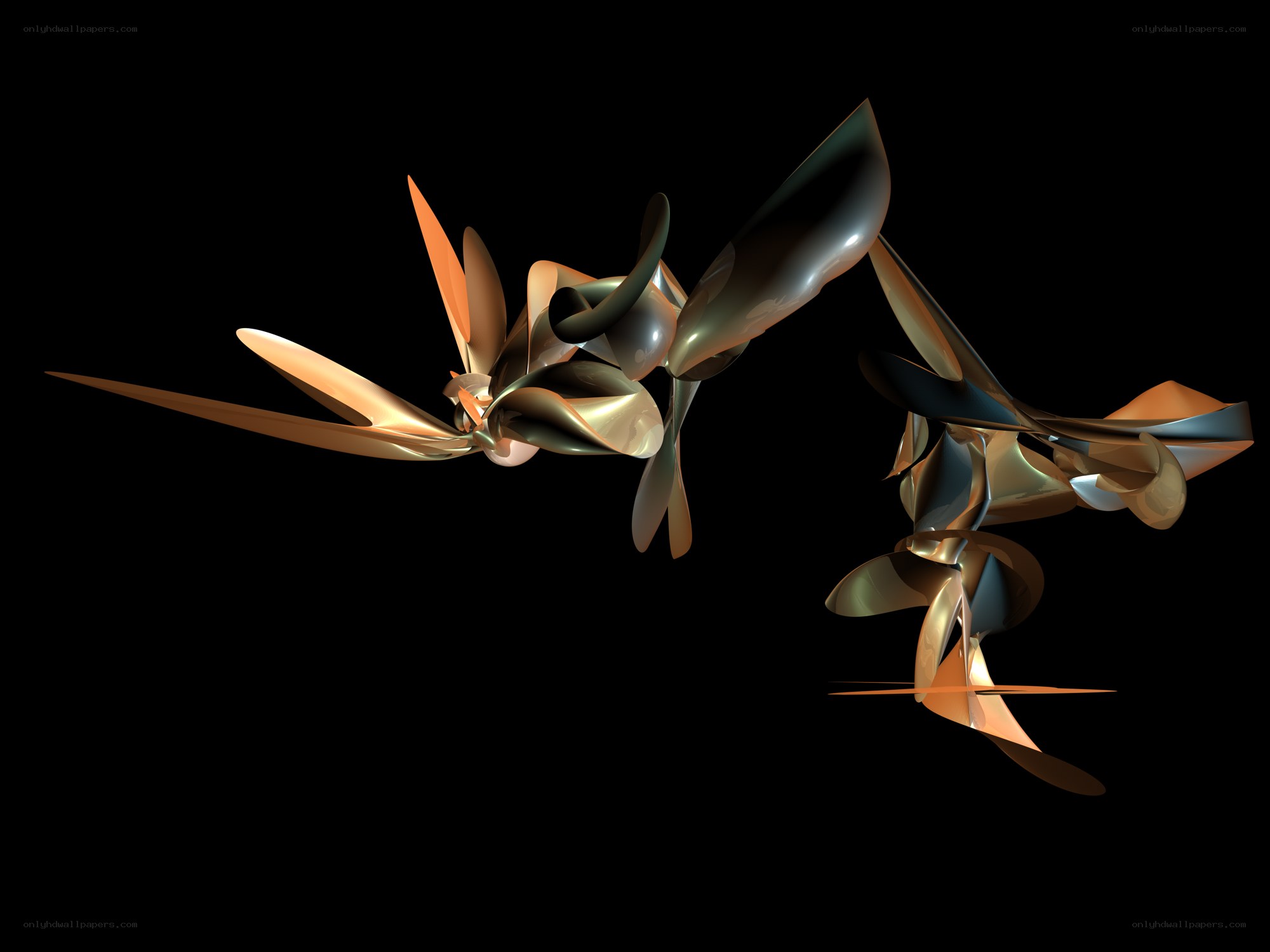 abstract metallic sculpture