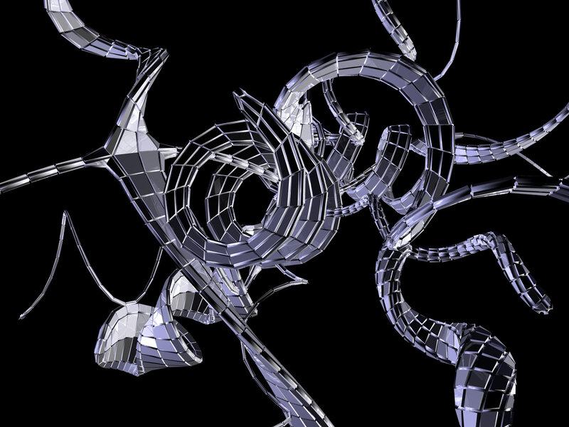 abstract metallic sculpture
