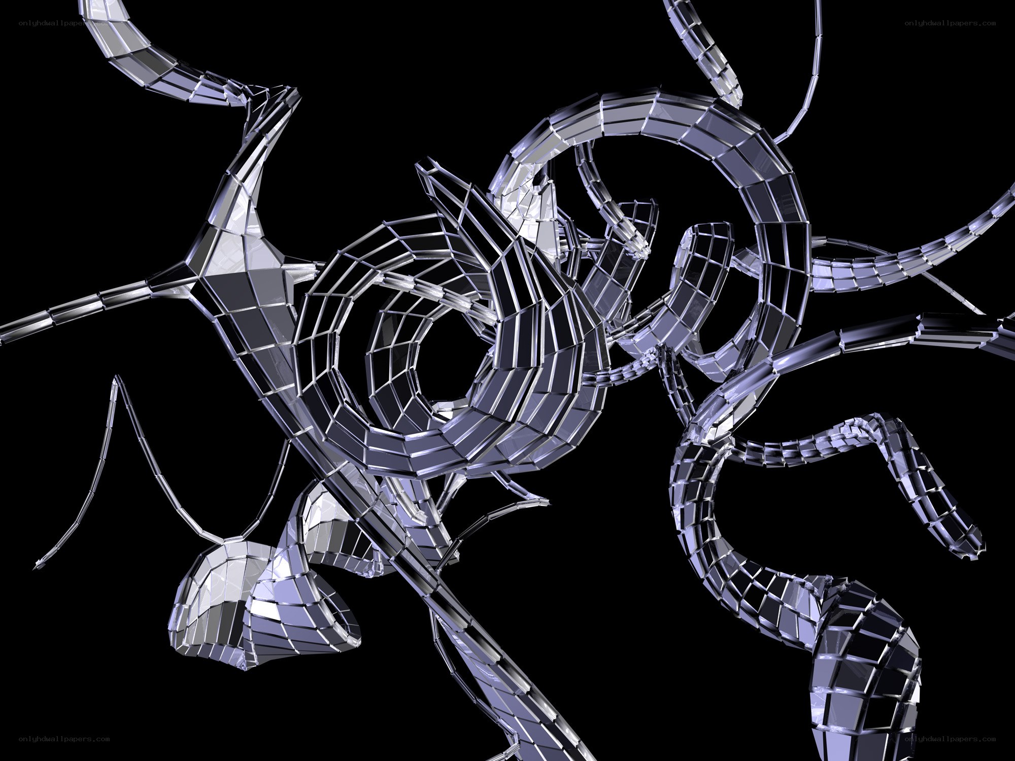 abstract metallic sculpture