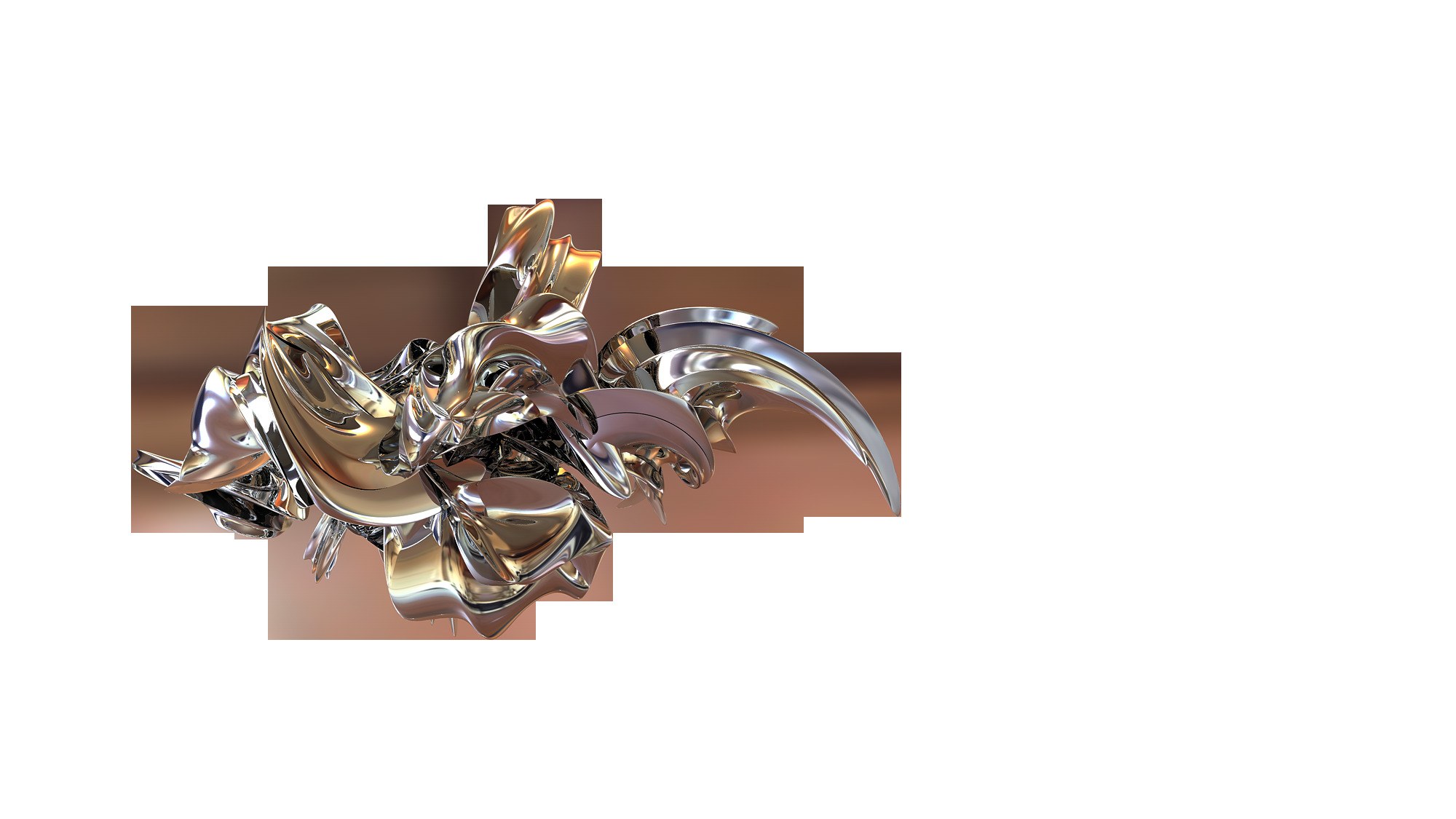 abstract metallic sculpture