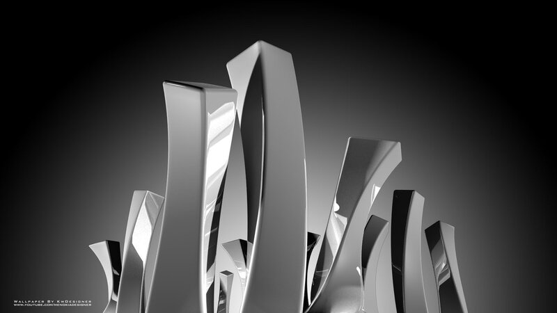 abstract metallic sculpture