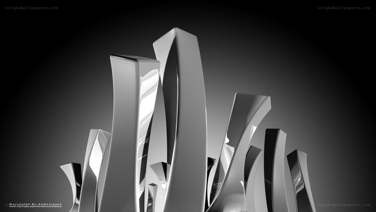 abstract metallic sculpture