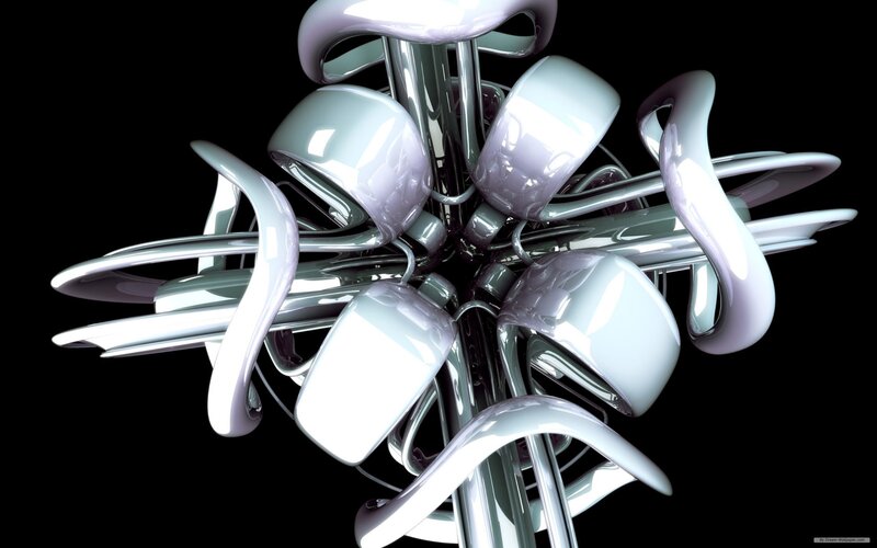 abstract metallic sculpture