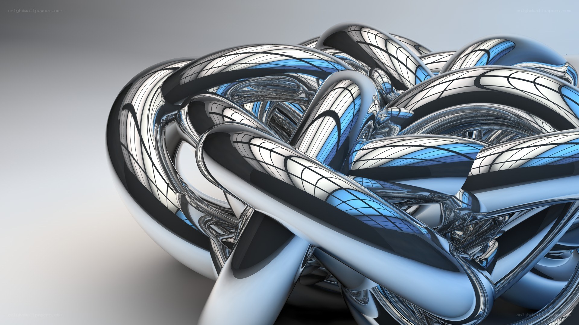 Abstract metallic sculpture