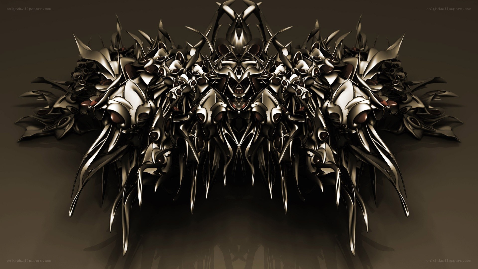 abstract metallic sculpture