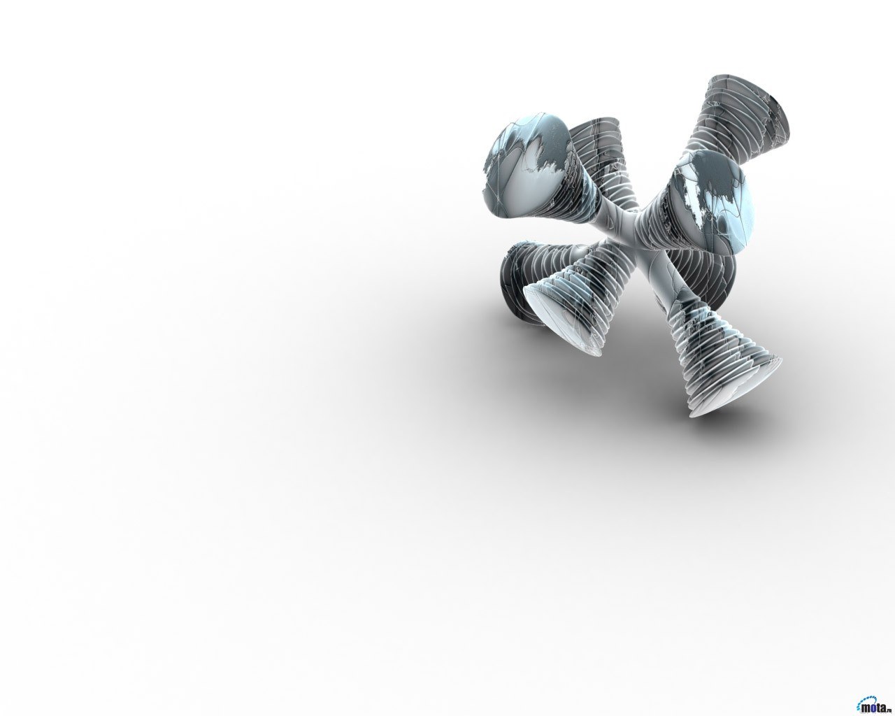 abstract metallic sculpture