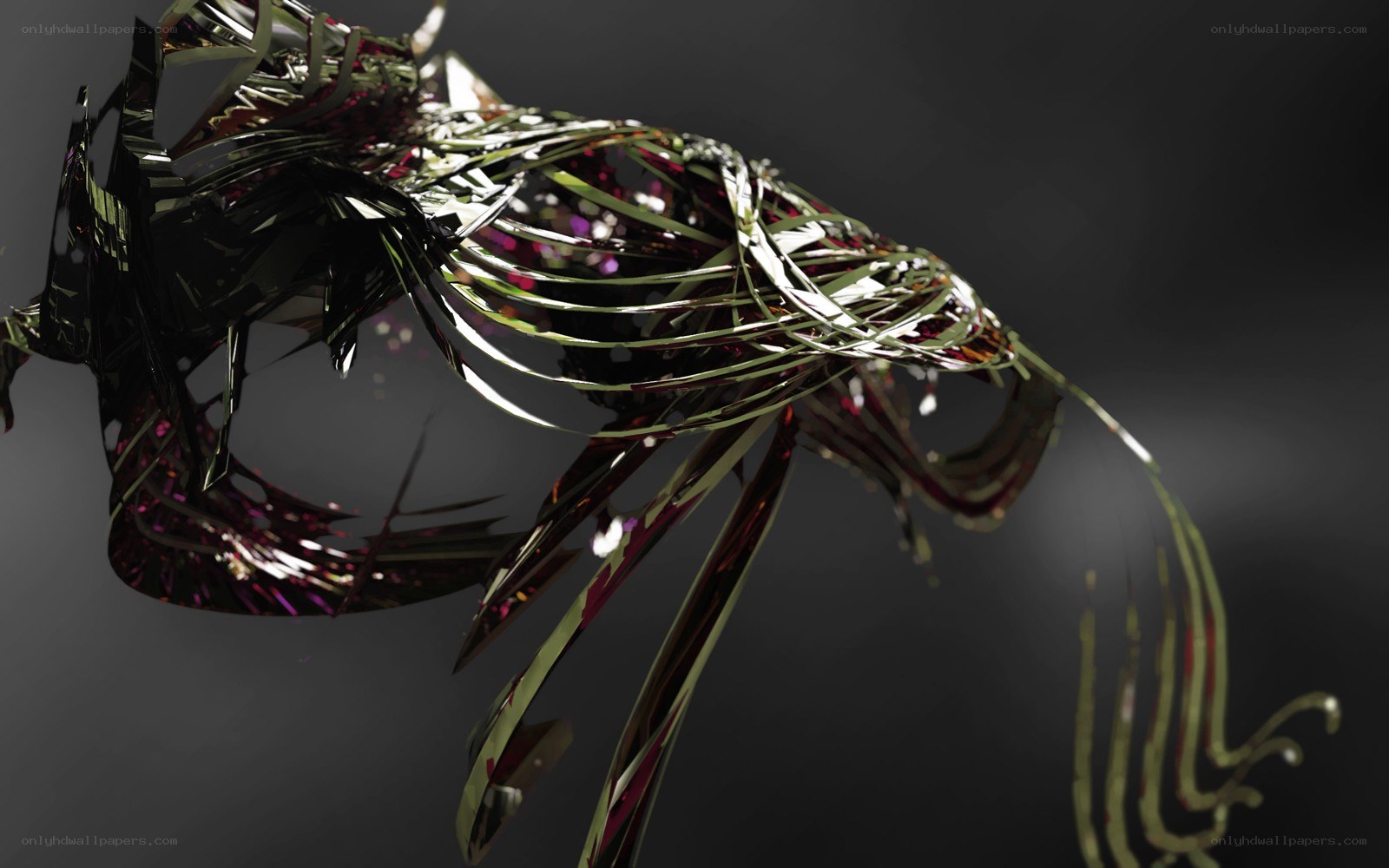abstract metallic sculpture