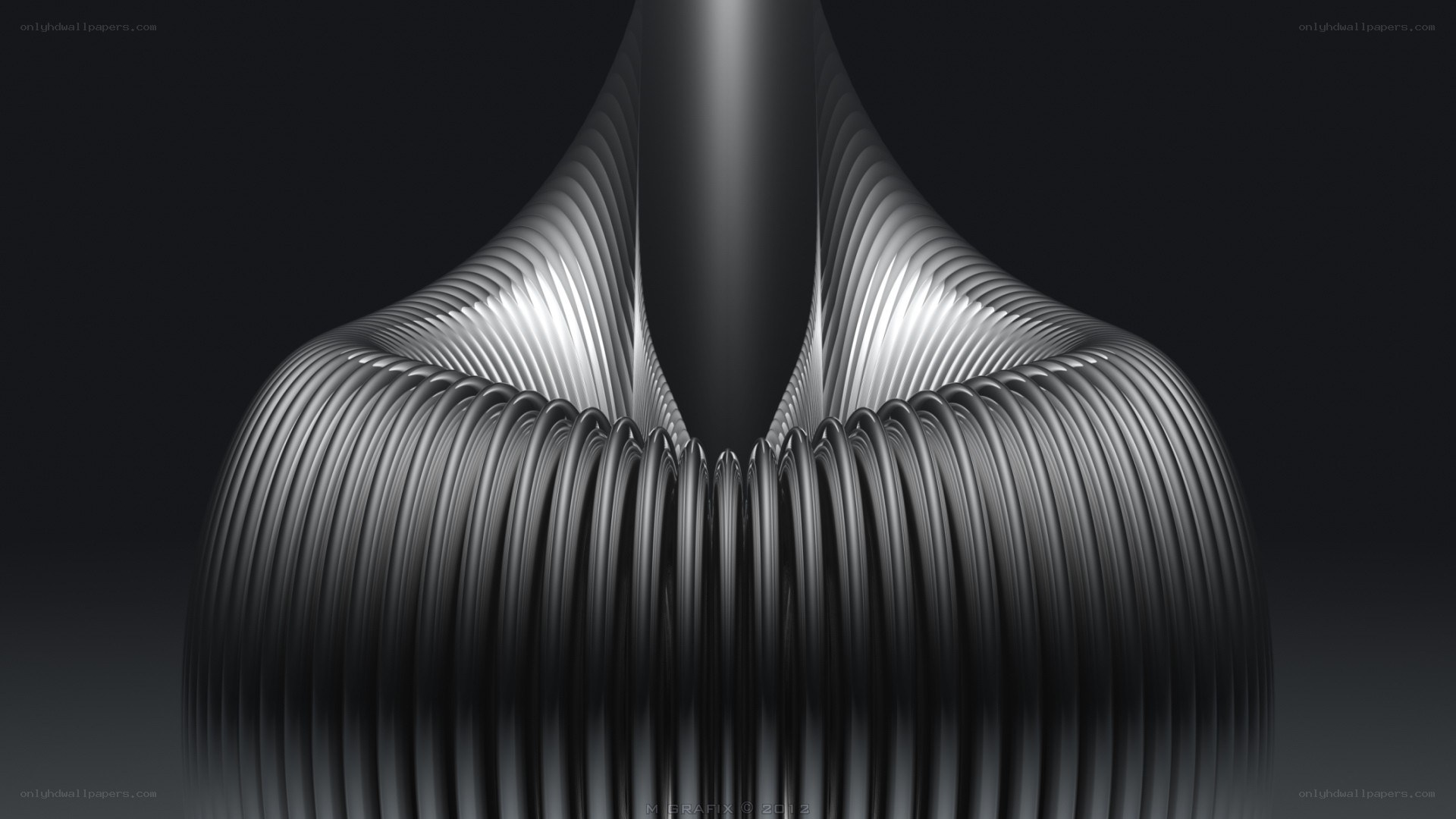 Abstract metallic sculpture