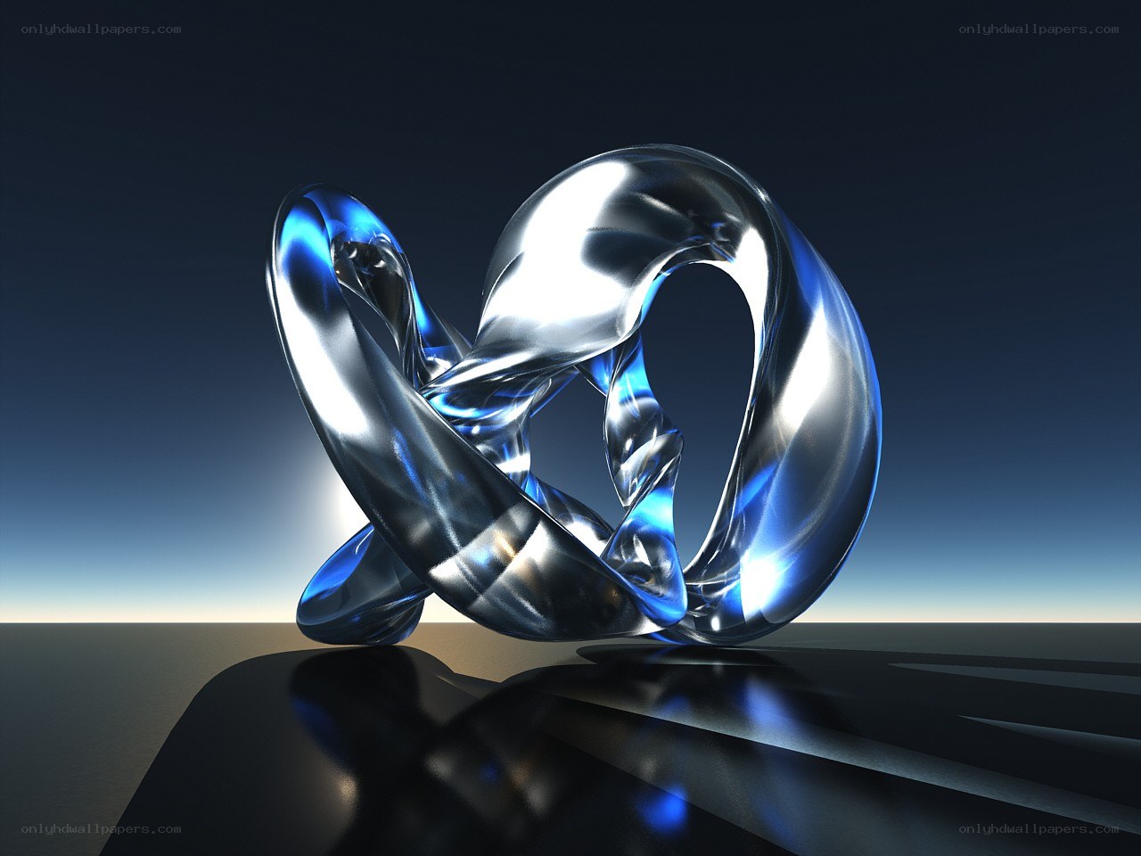 Abstract metallic sculpture