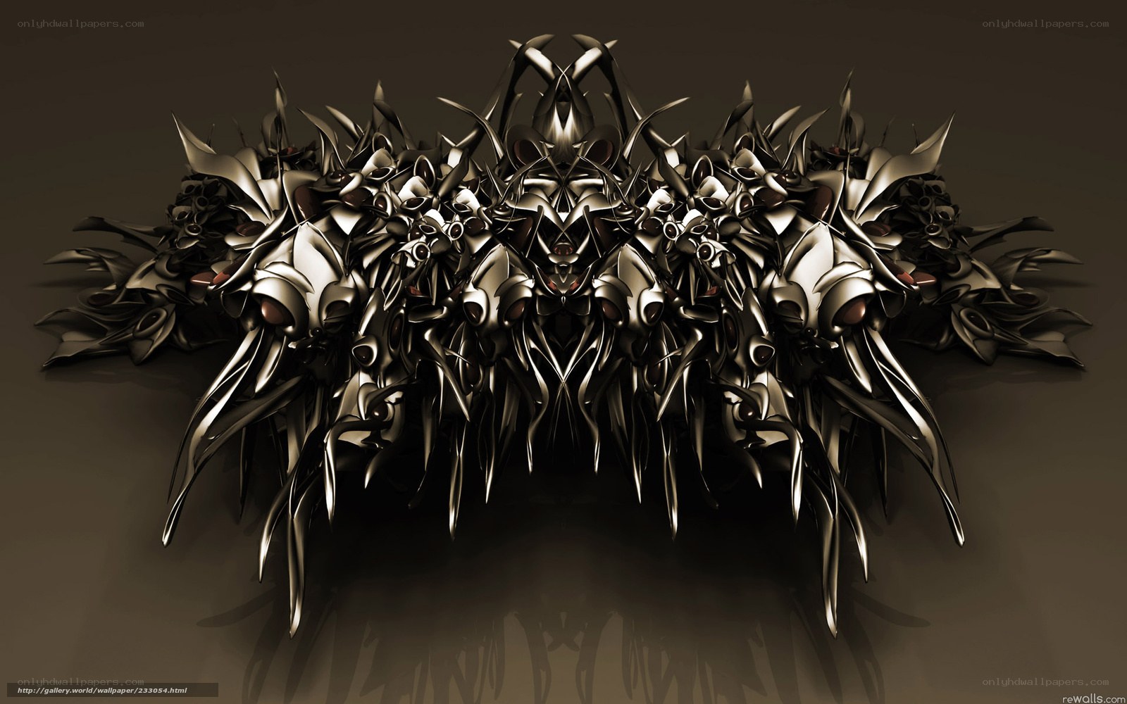 Abstract metallic sculpture