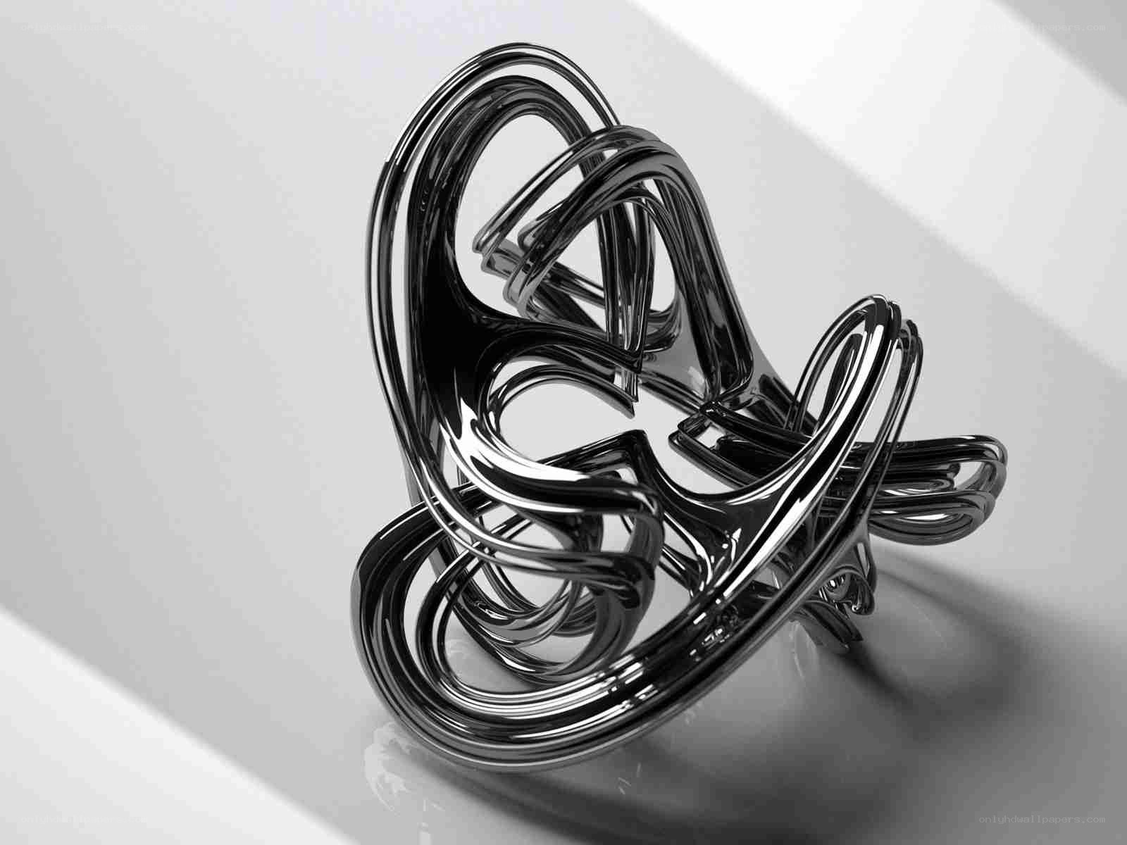 abstract metallic sculpture