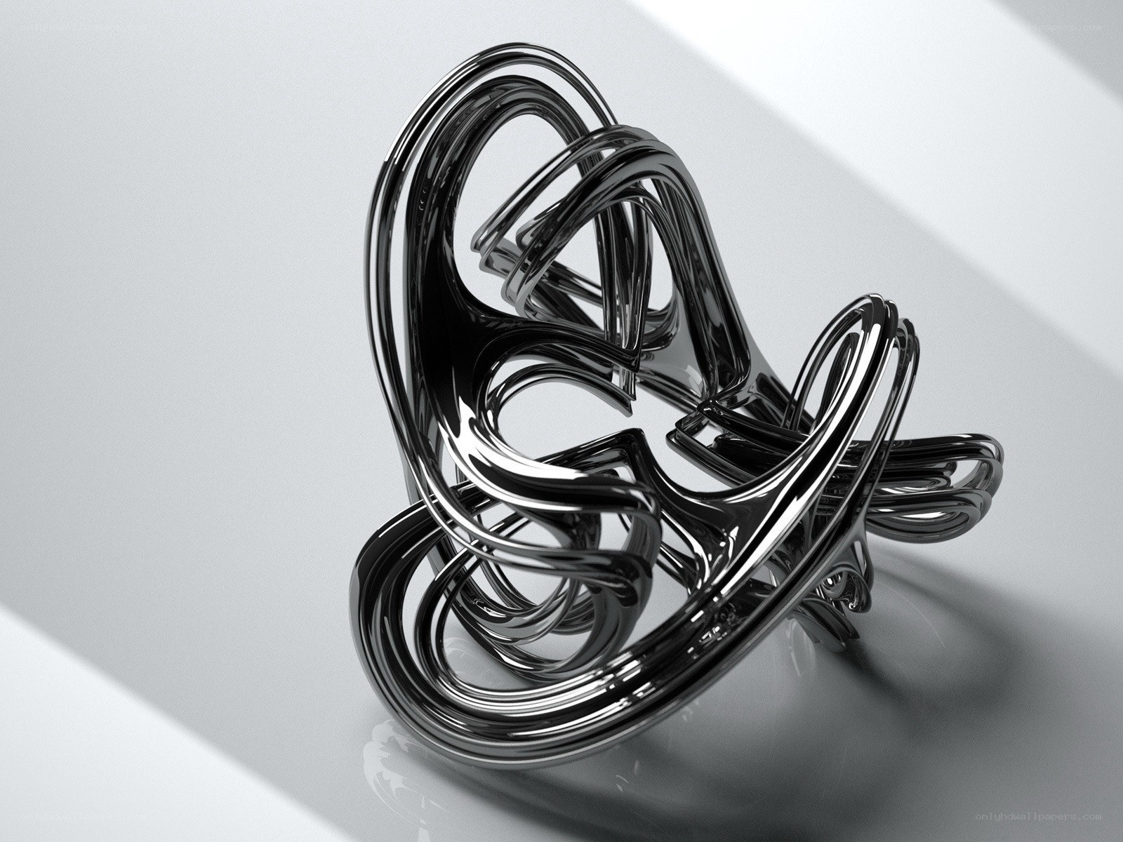 Abstract metallic sculpture
