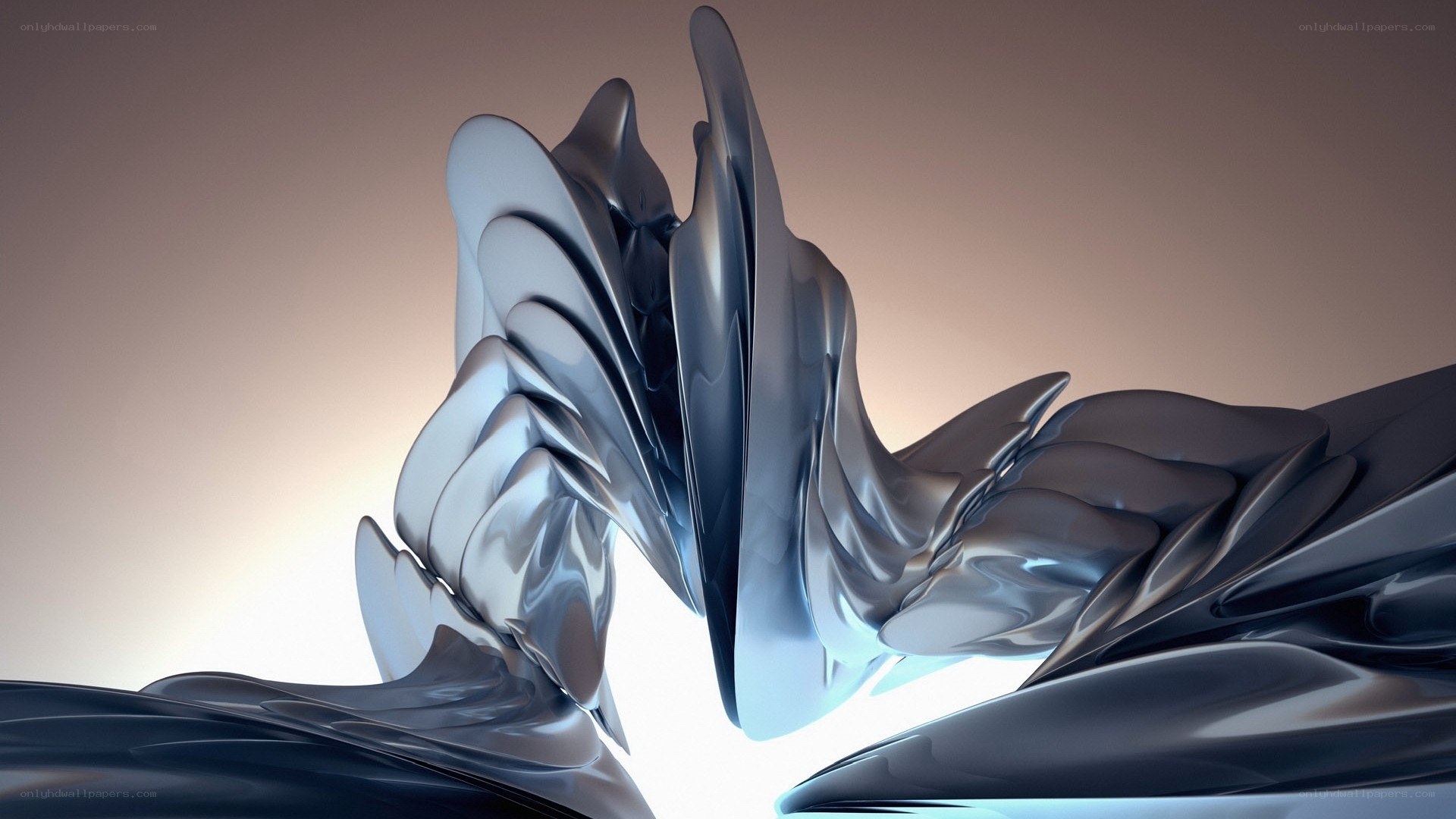 abstract metallic sculpture