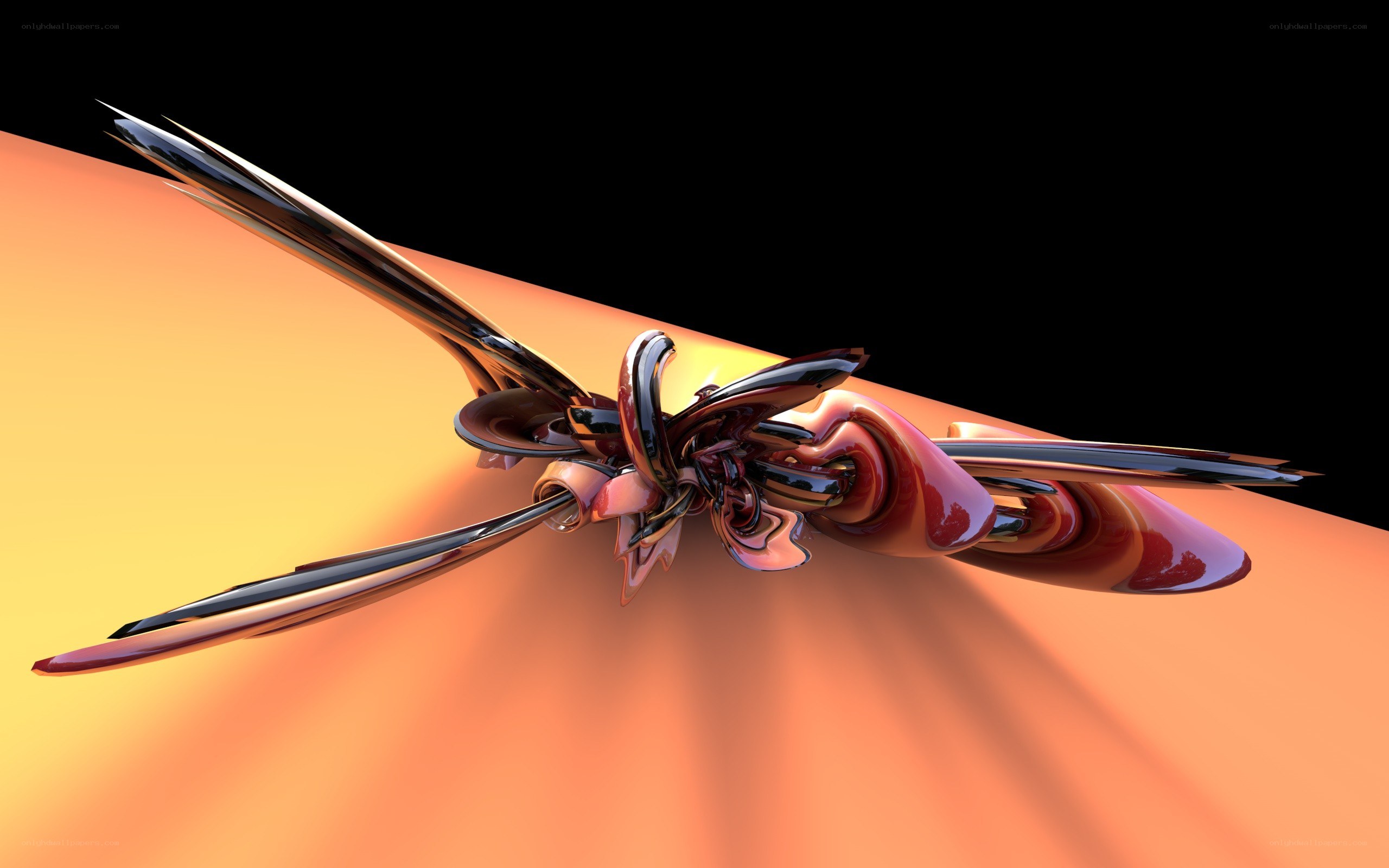 abstract metallic sculpture
