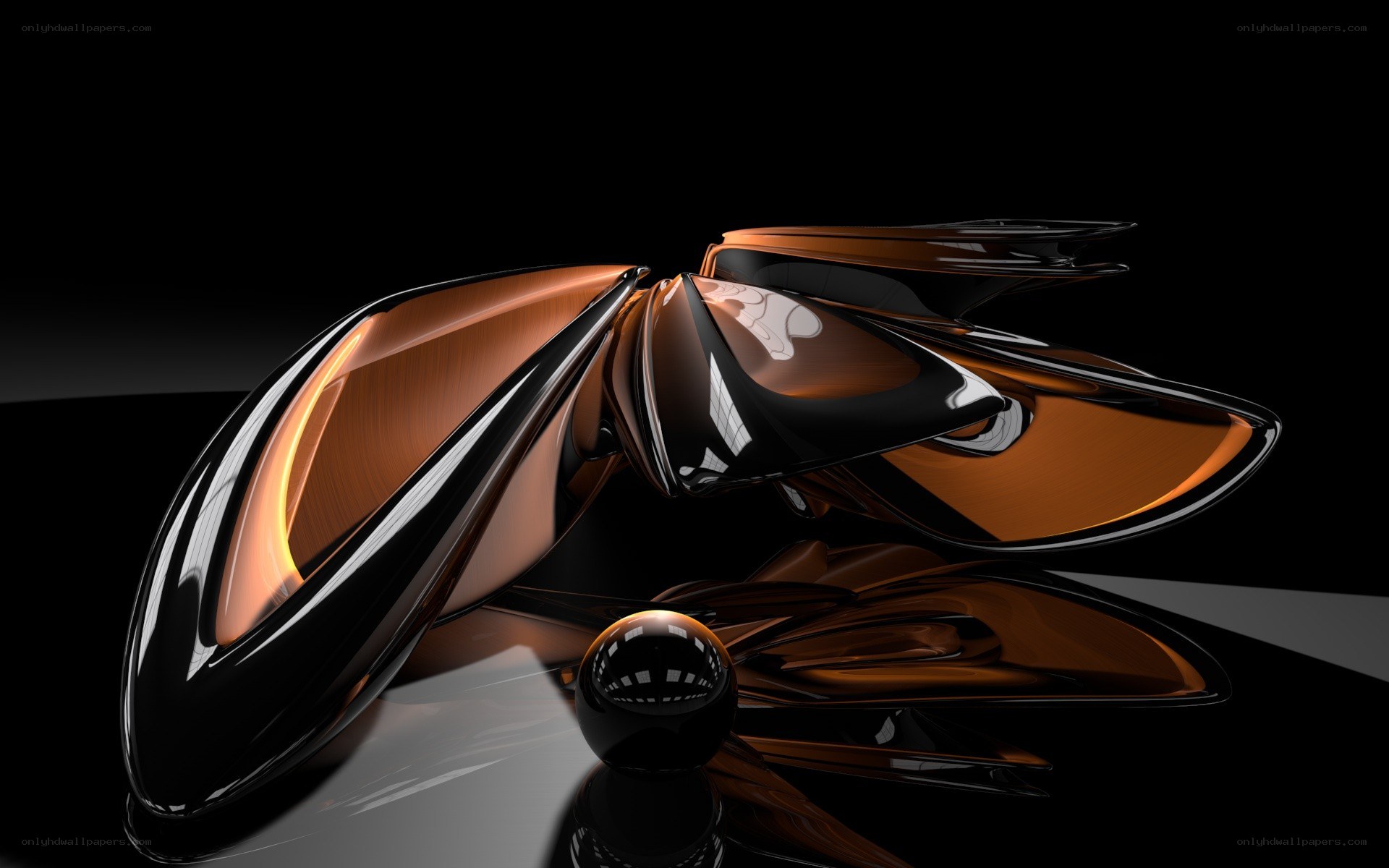 abstract metallic sculpture