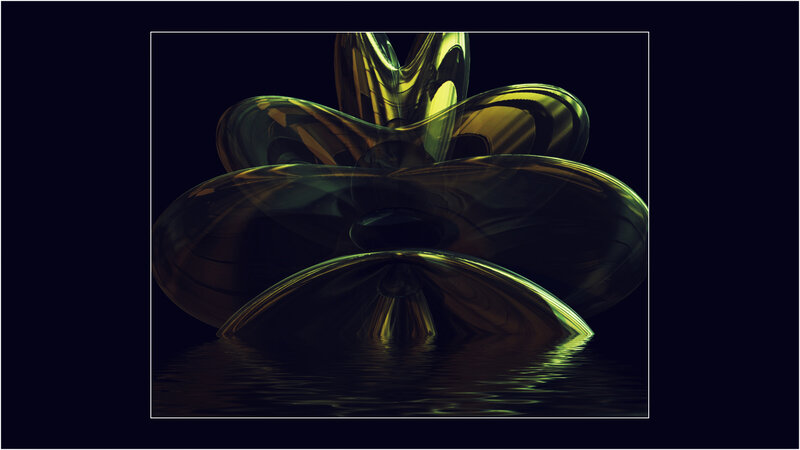 Abstract Metallic Sculpture — Black