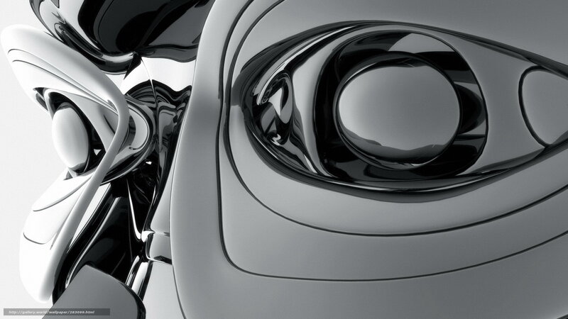 Abstract Metallic Sculpture — Gray, Minimalist, 3d Render