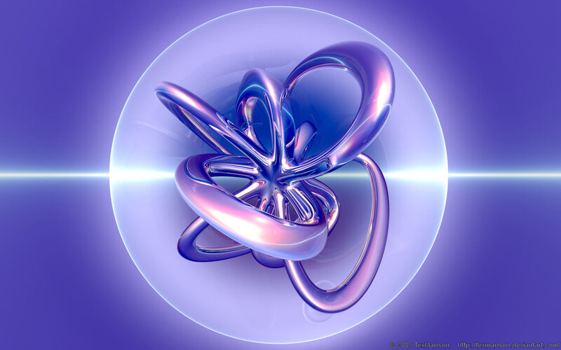 Abstract Metallic Sculpture — Purple, Serene