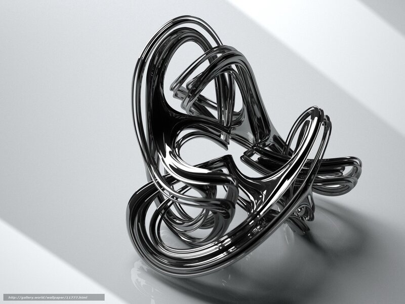 Abstract metallic sculpture
