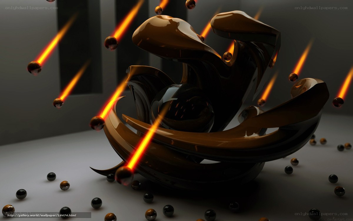 Abstract metallic sculpture with light beams