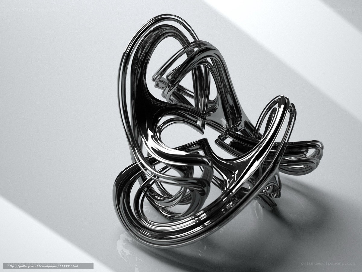 Abstract metallic sculpture