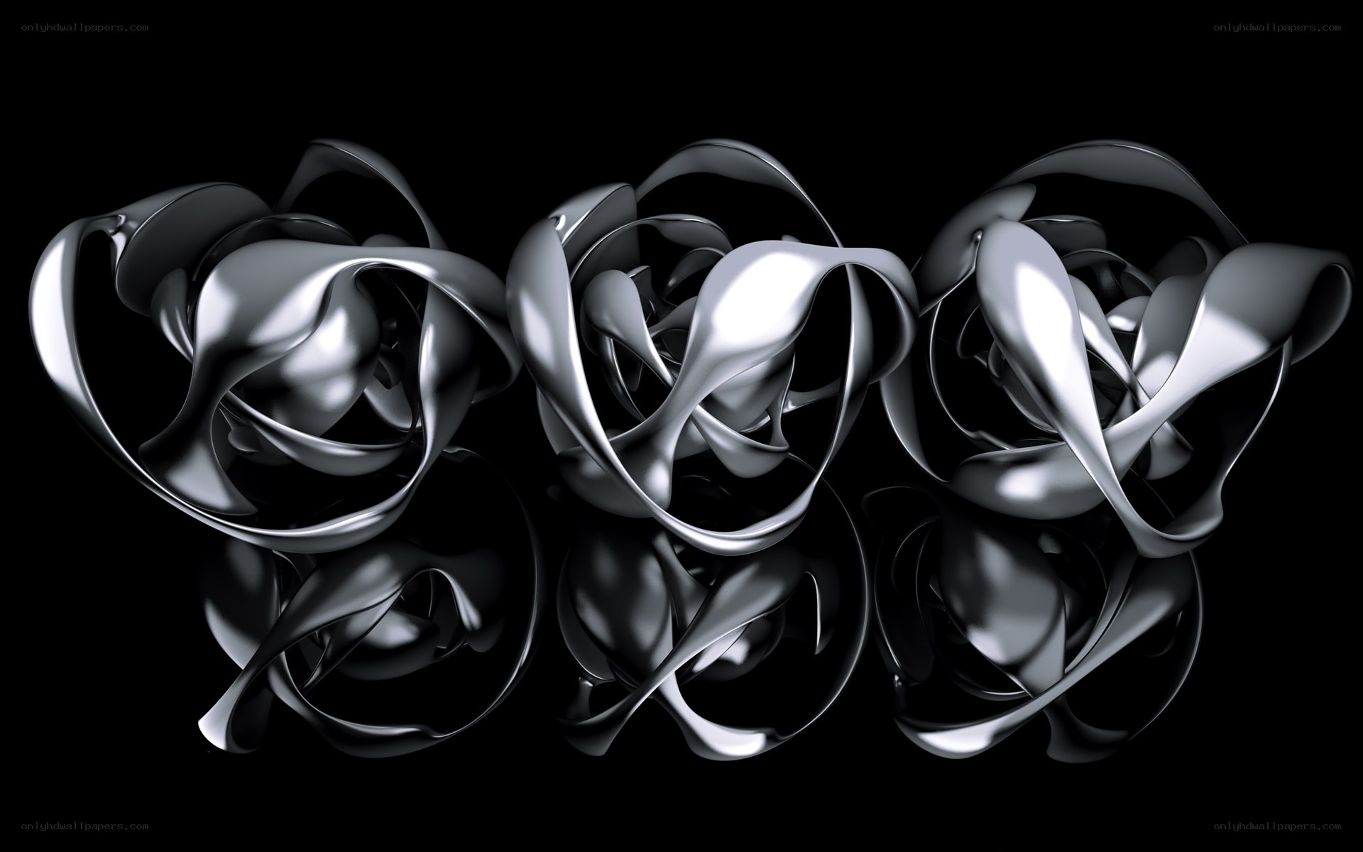 Abstract metallic sculptures