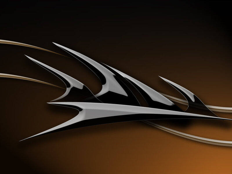 Abstract Metallic Shapes — Black, Dramatic, 3d Render