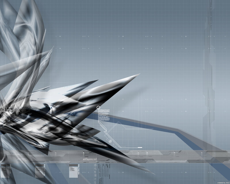 Abstract Metallic Shapes — Gray