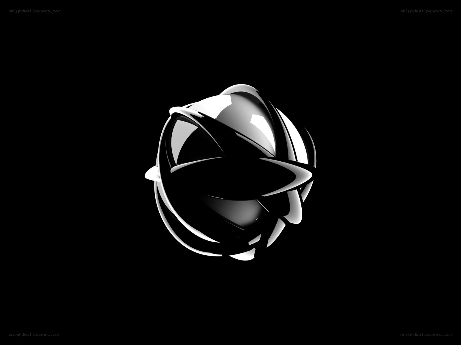 abstract metallic sphere design