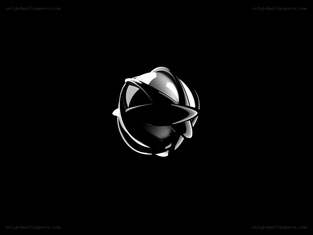 abstract metallic sphere logo
