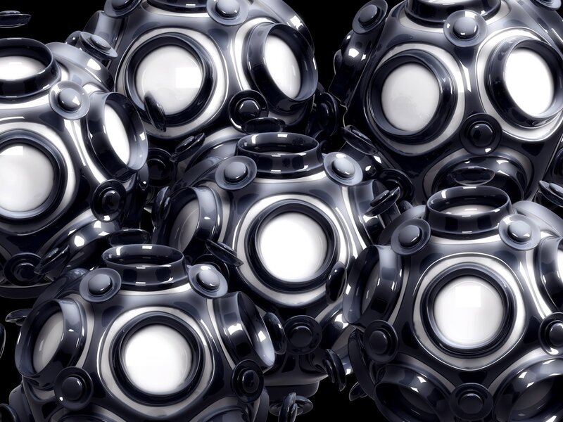 Abstract metallic spheres