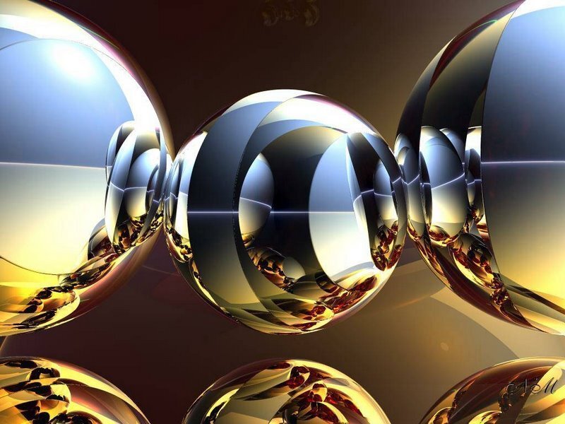 Abstract metallic spheres