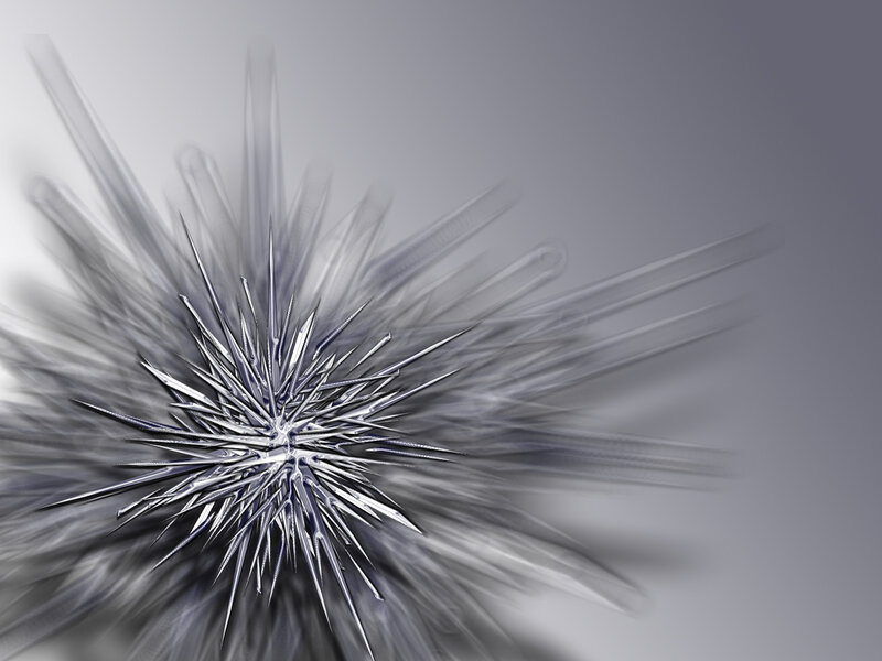 abstract metallic spiky pattern
