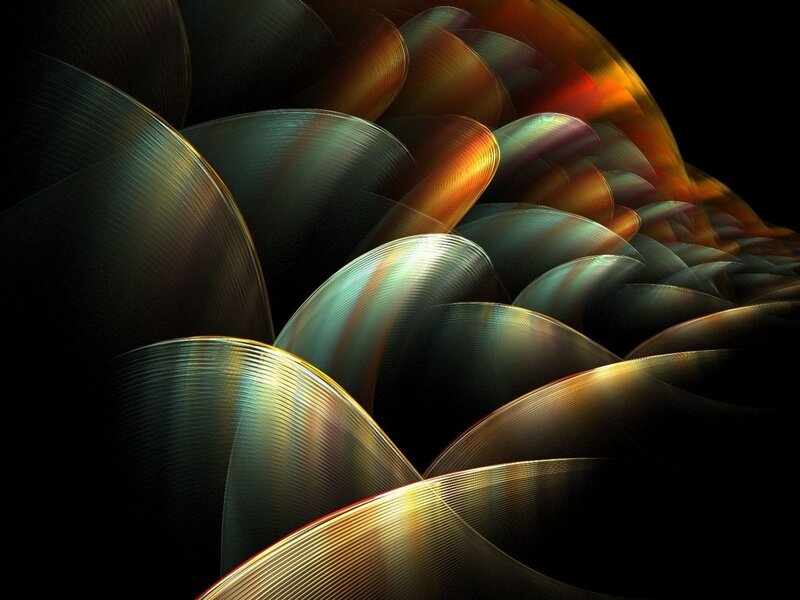 Abstract metallic spiral pattern
