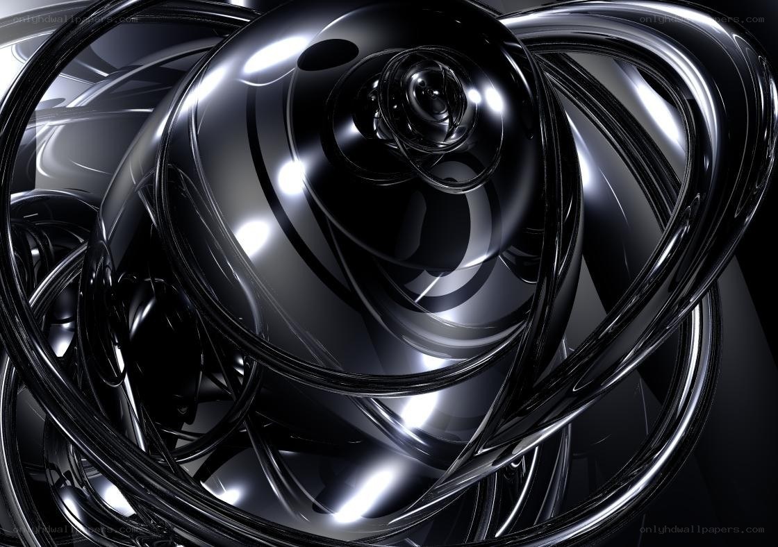 Abstract metallic spiral sculpture