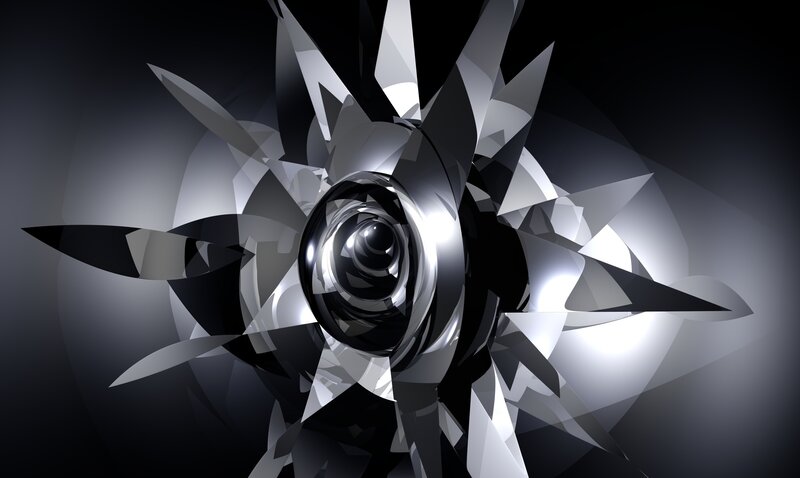 abstract metallic starburst design