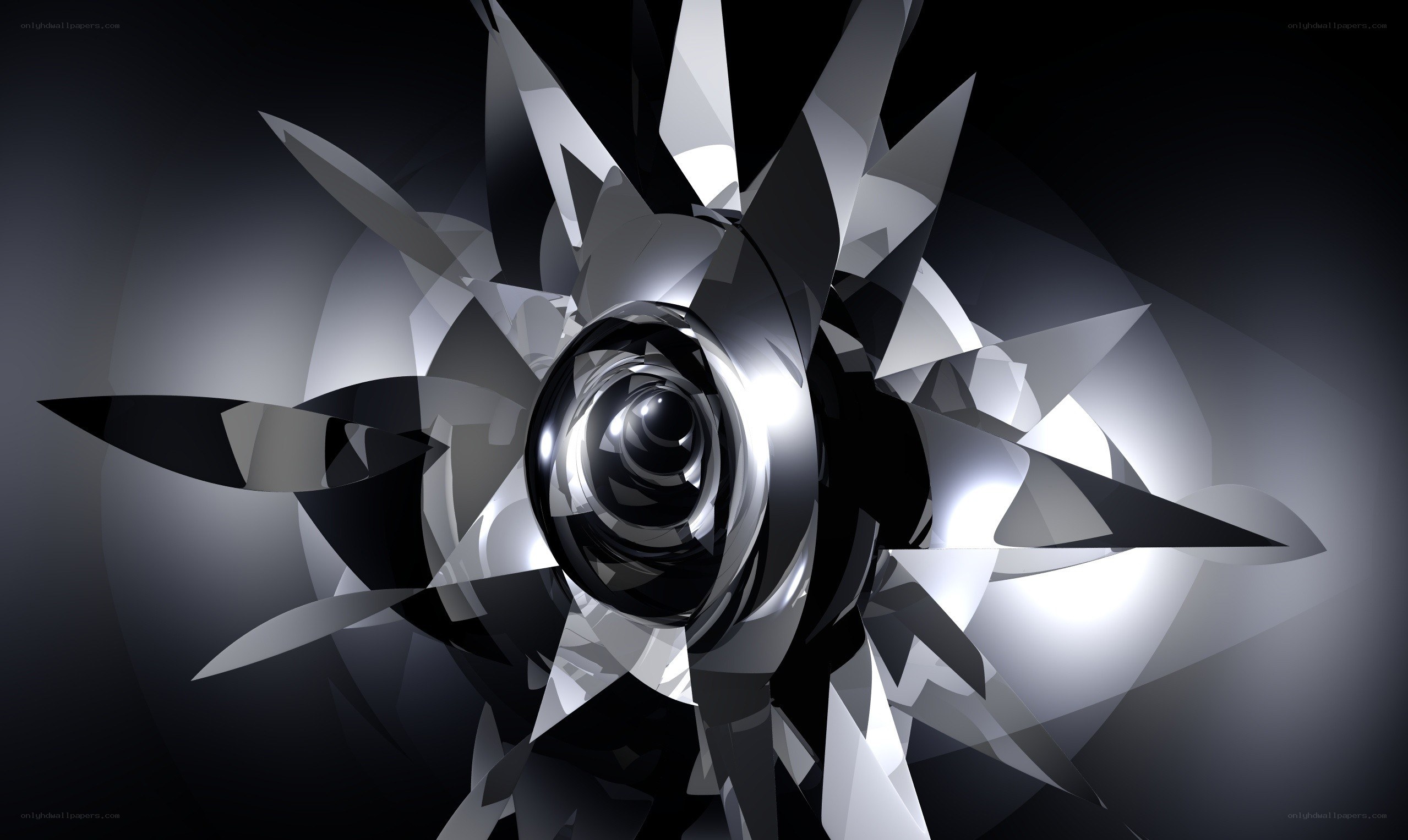 abstract metallic starburst design