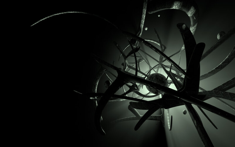 Abstract Metallic Structure — Black, Dark
