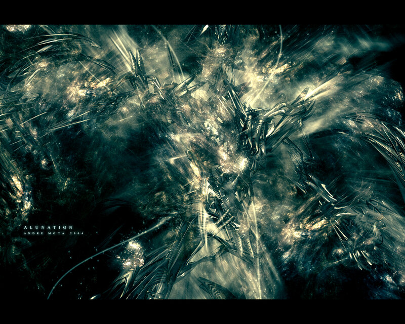 Abstract Metallic Structure — Black, Dramatic, Digital Art