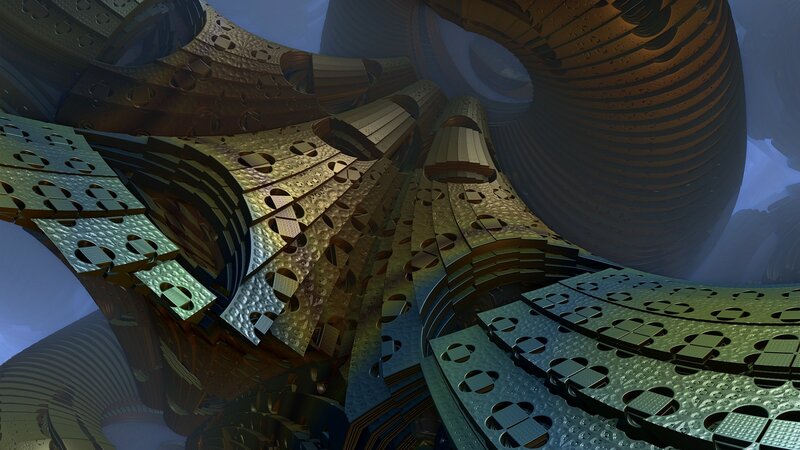 Abstract Metallic Structure — Gold