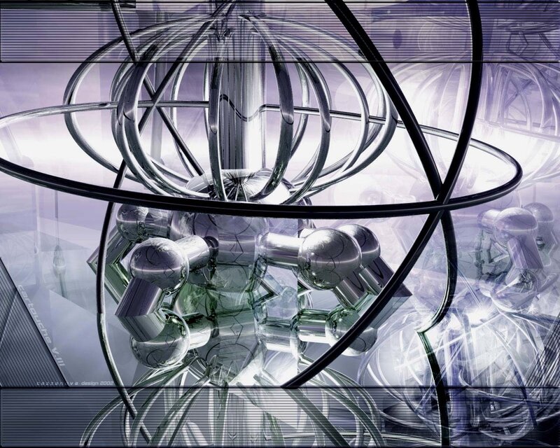 Abstract Metallic Structure — Purple