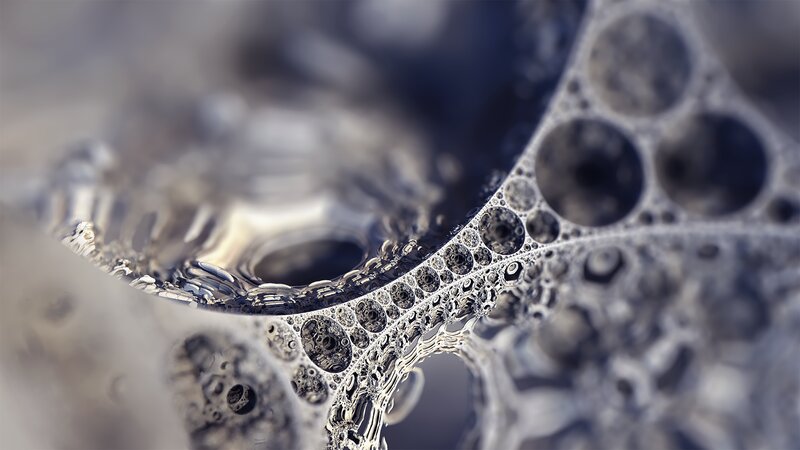 Abstract Metallic Structure — Silver