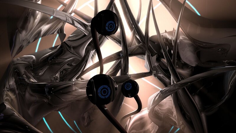 Abstract Metallic Structures — Black
