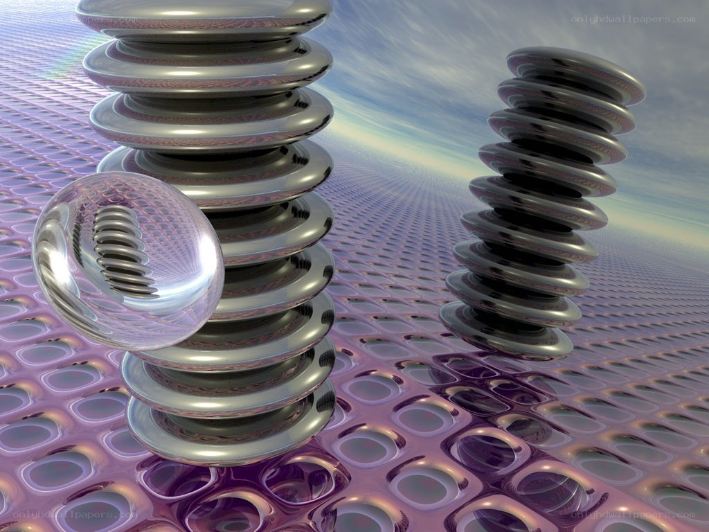 Abstract metallic structures on grid