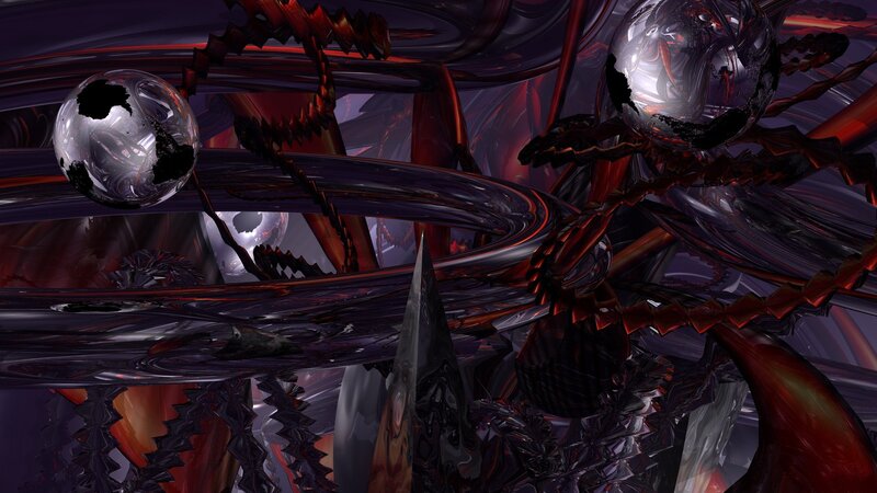 Abstract Metallic Structures — Purple